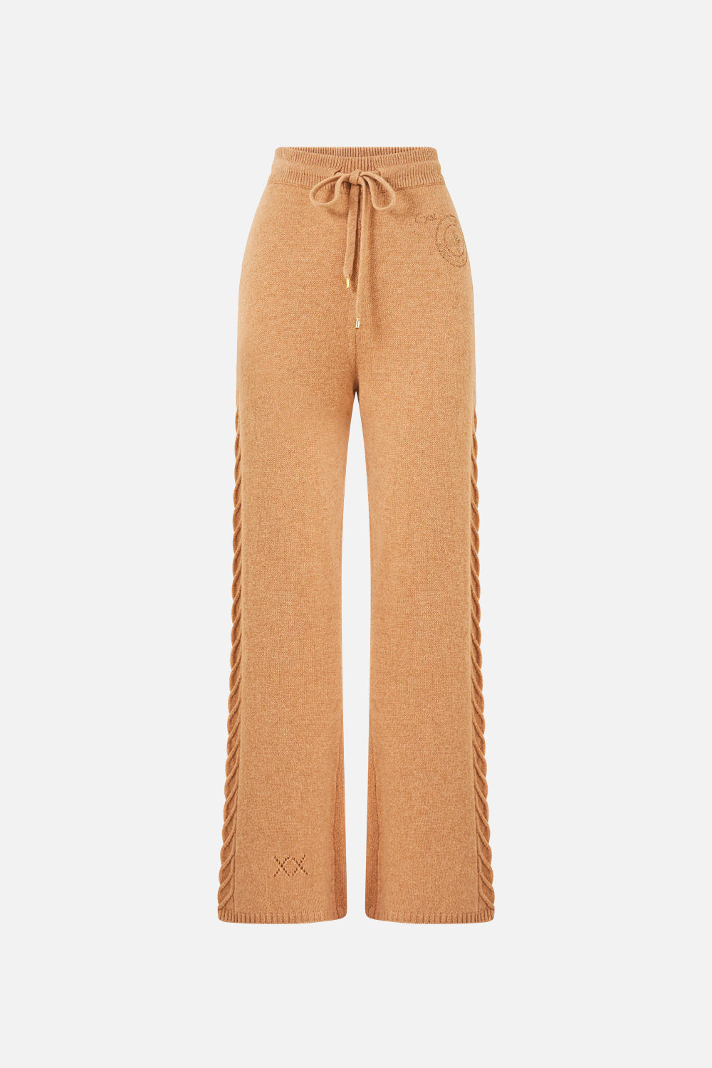 The CAMILLA CASHMERE KNIT PANT LEOPARD LIBERTINE in our  print.