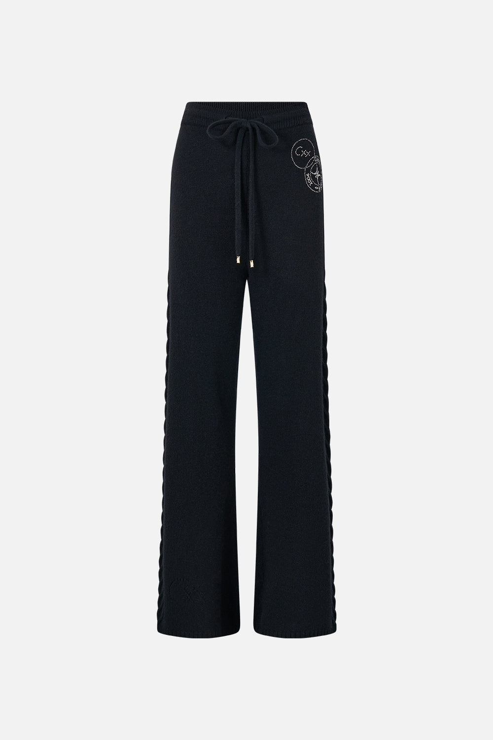 The CAMILLA CASHMERE KNIT PANT NIGHT GARDEN