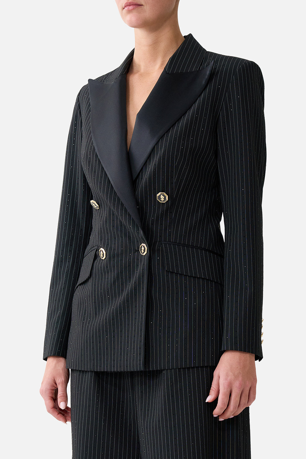 CHAQUETA DE TRAJE CRUZADA NIGHT GARDEN