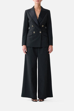 WIDE LEG WAISTED PANT NIGHT GARDEN