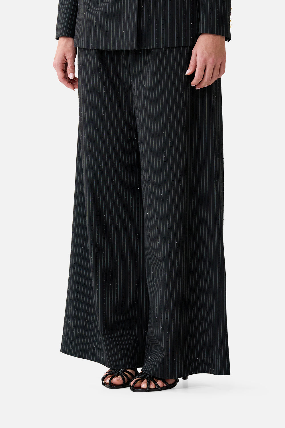 PANTALÓN DE CINTURA ANCHA NOCHE JARDÍN