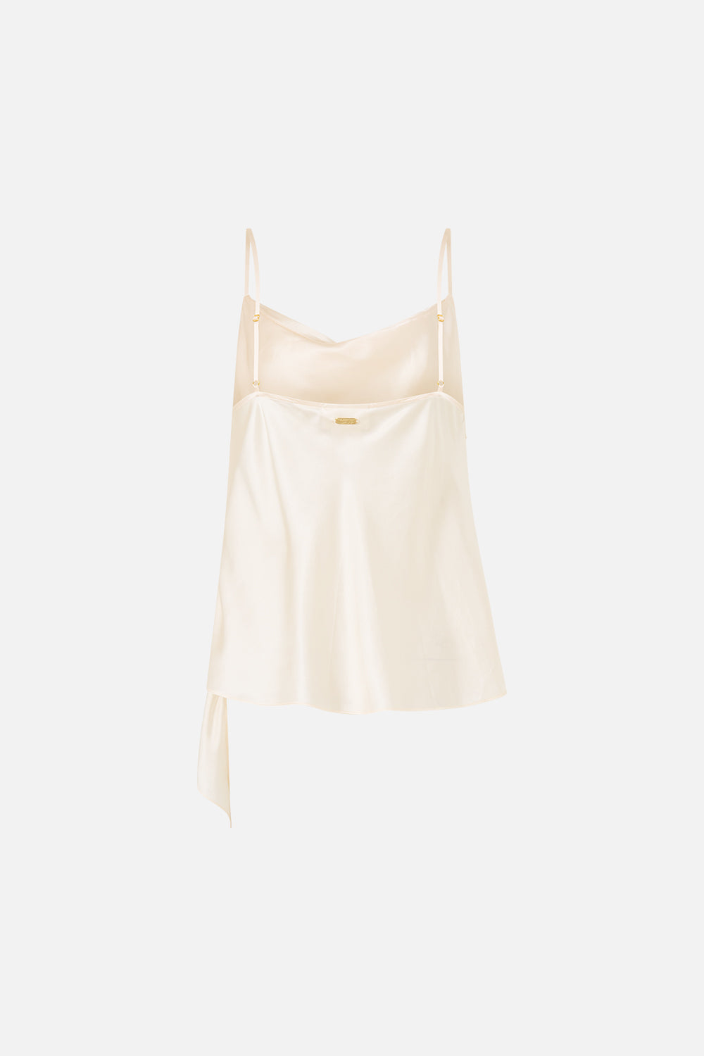 The CAMILLA ASYMMETRIC DRAPED TOP SILK ESSENTIALS