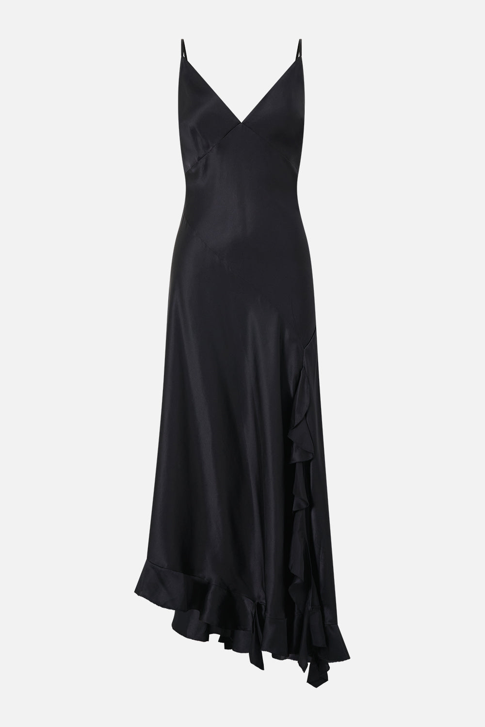 The CAMILLA BIAS SLIP DRESS WITH FRILL HEM SILK ESSENTIALS