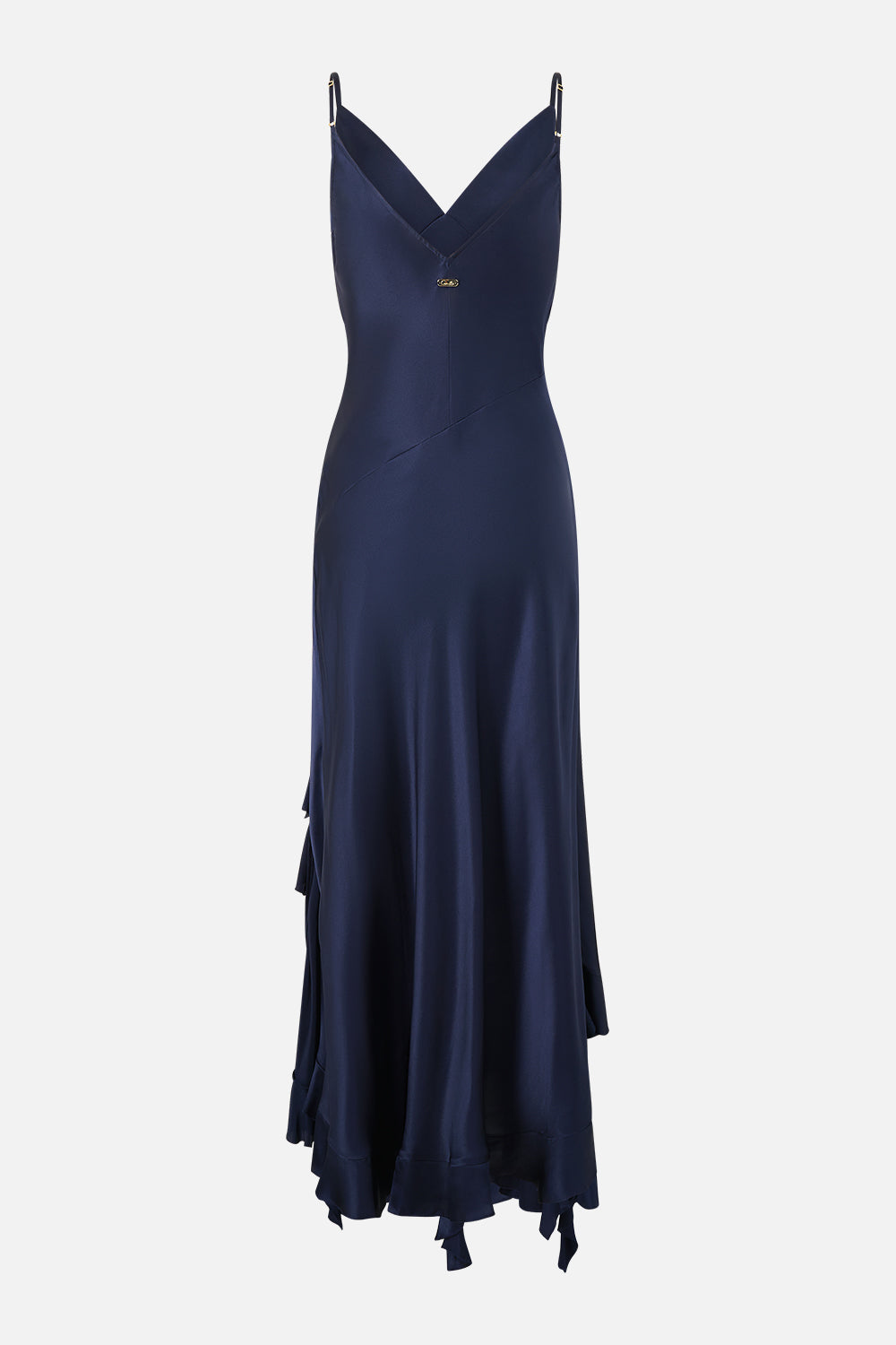The CAMILLA BIAS SLIP DRESS WITH FRILL HEM SILK ESSENTIALS