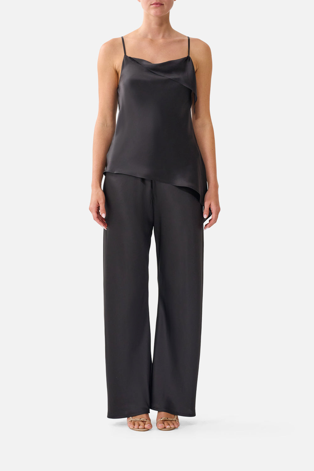 The CAMILLA Bias Cut Drawstring Pant Silk Essentials in our Silk Essentials print.