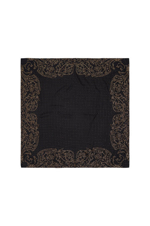 LARGE SQUARE SCARF LUXE BLACK
