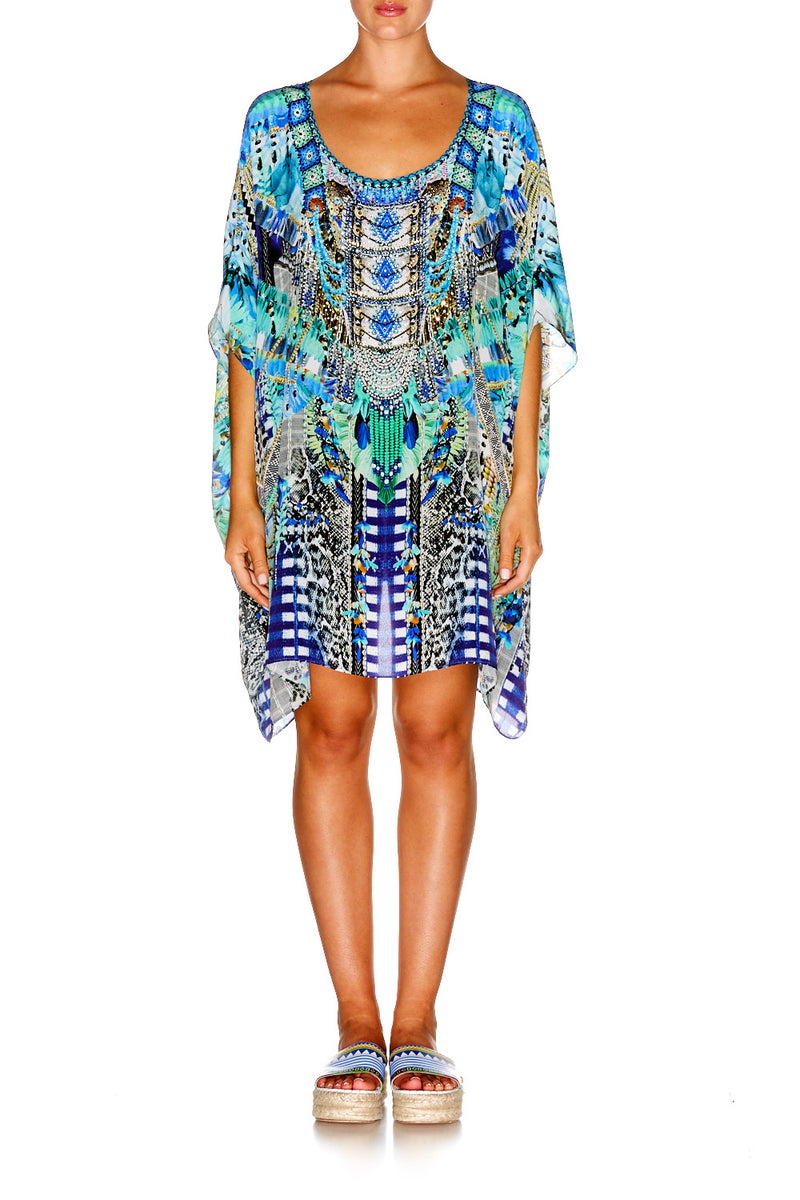 SHORT ROUND NECK KAFTAN LEAVE ME WILD – CAMILLA