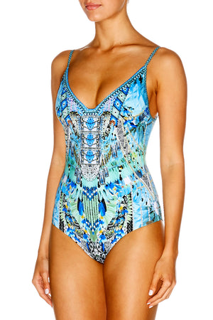 LEAVE ME WILD WIRED V-NECK ONE PIECE