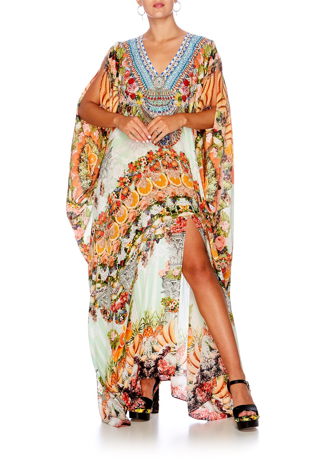 SLICE OF PARADISE SPLIT FRONT & SLEEVE KAFTAN