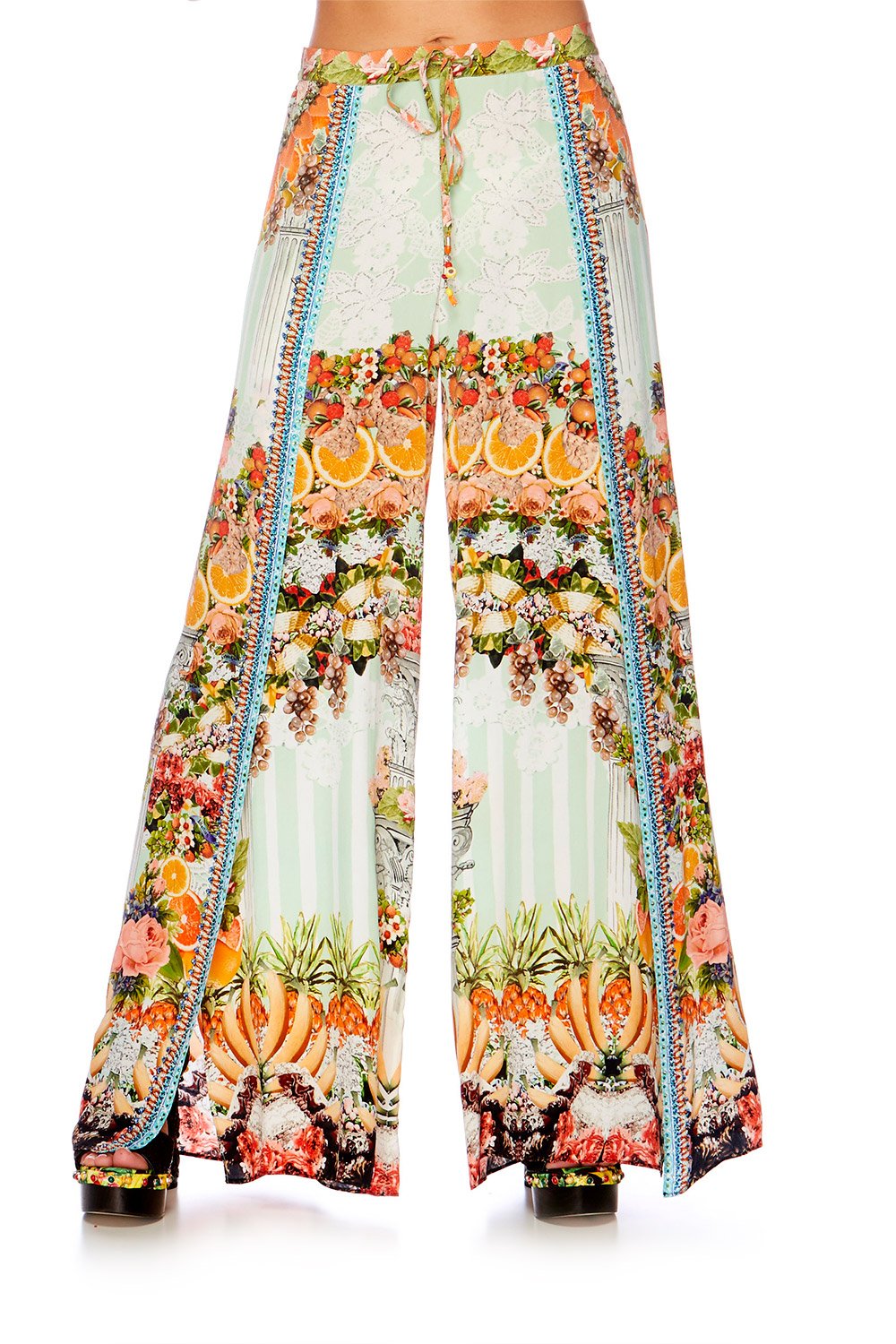 SLICE OF PARADISE SPLIT PANT W DRAWSTRING WAIST