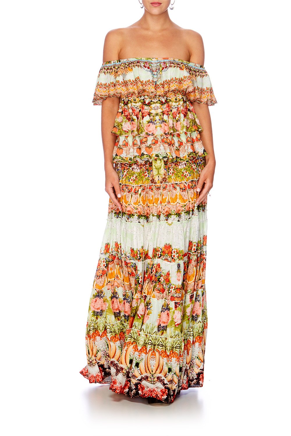 SAMBA SALADA FRILLED DROP SHOULDER TOP