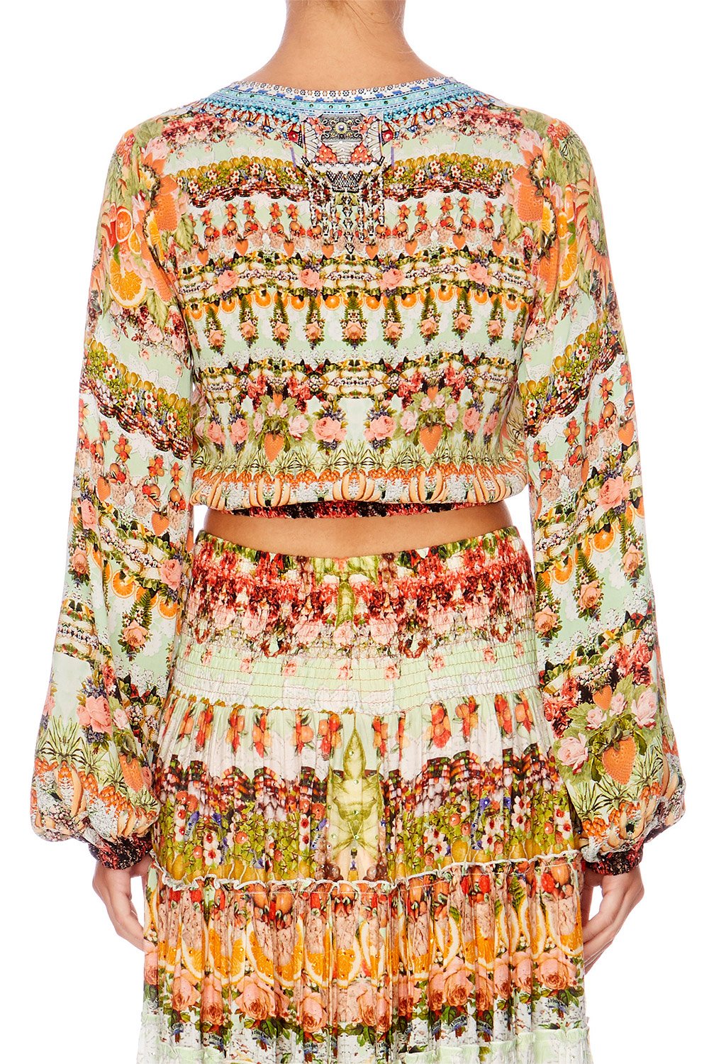 SAMBA SALADA WRAP FRONT MIDRIFF BLOUSE