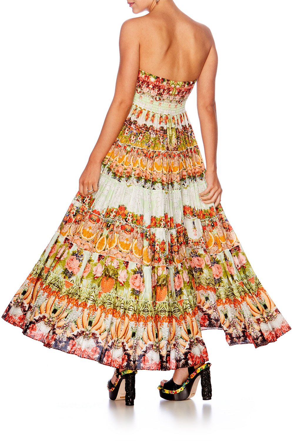 CAMILLA SAMBA SALADA TIERED MAXI SKIRT