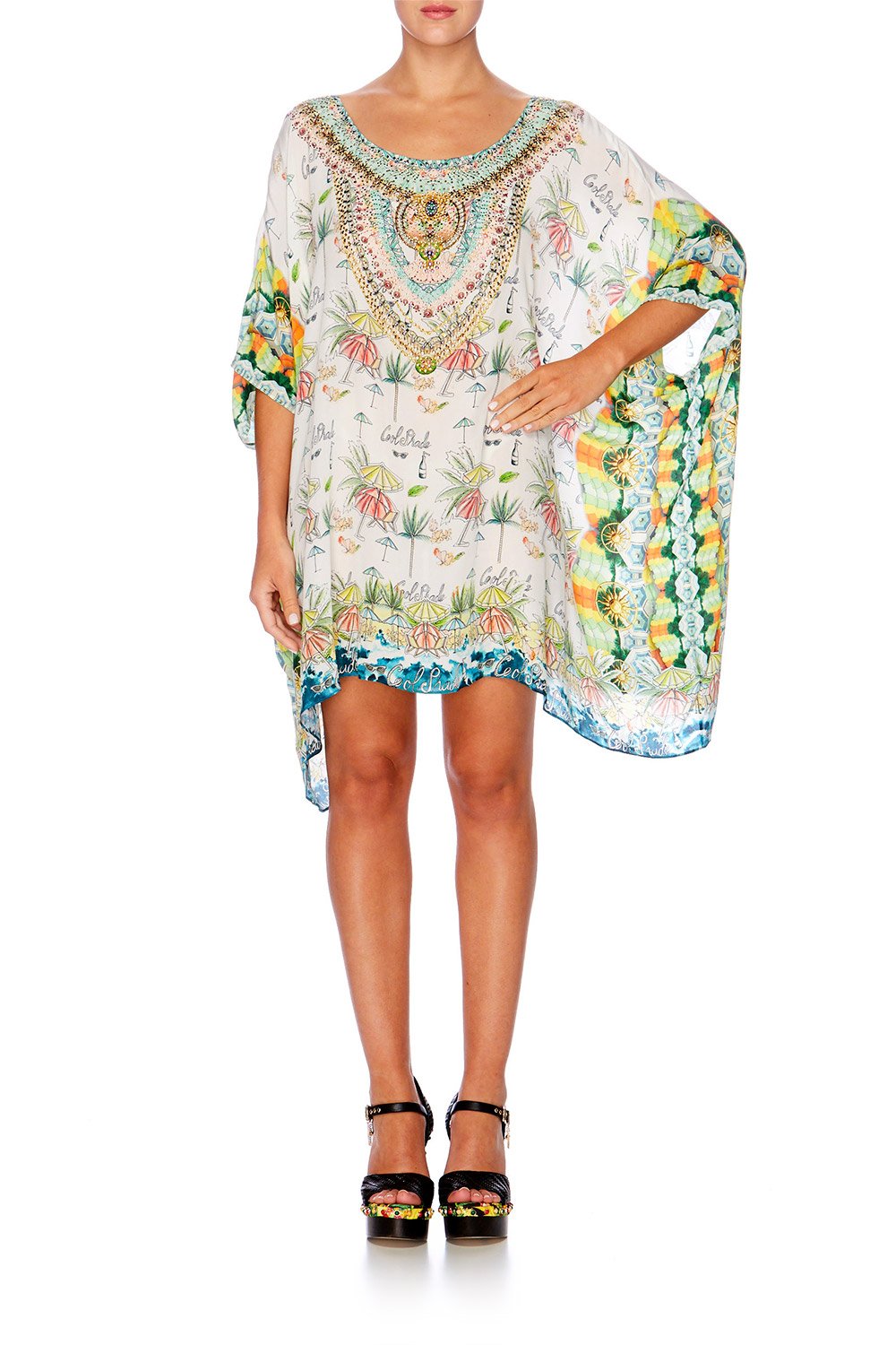 SUNDOWNERS SHORT ROUND NECK KAFTAN