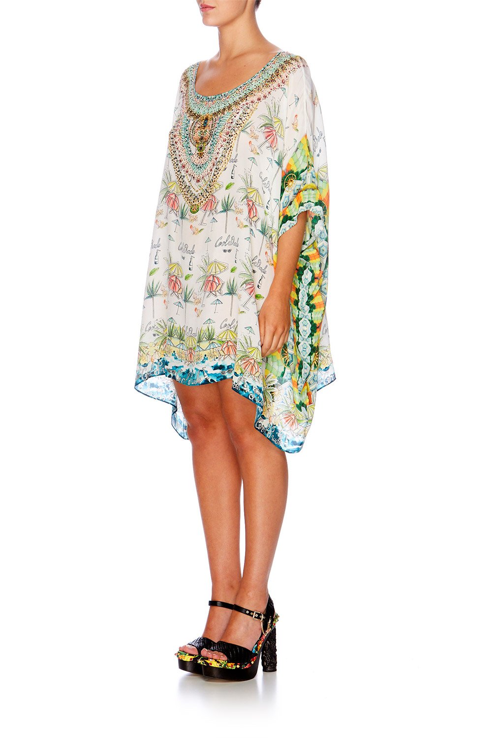 SUNDOWNERS SHORT ROUND NECK KAFTAN
