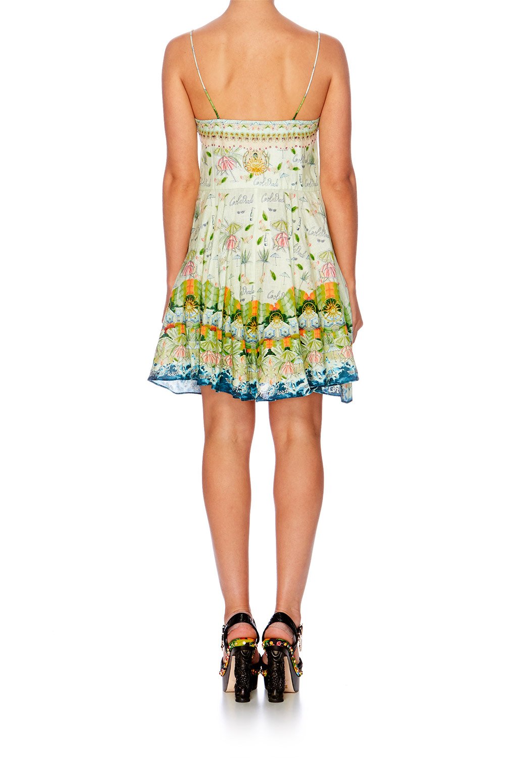 SUNDOWNERS SHORT DRESS W TIE FRONT