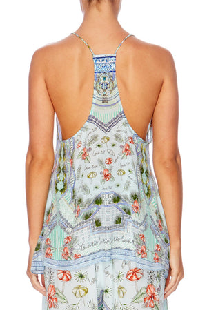 T BACK SHOESTRING TOP SHAKESPEARES GARDEN