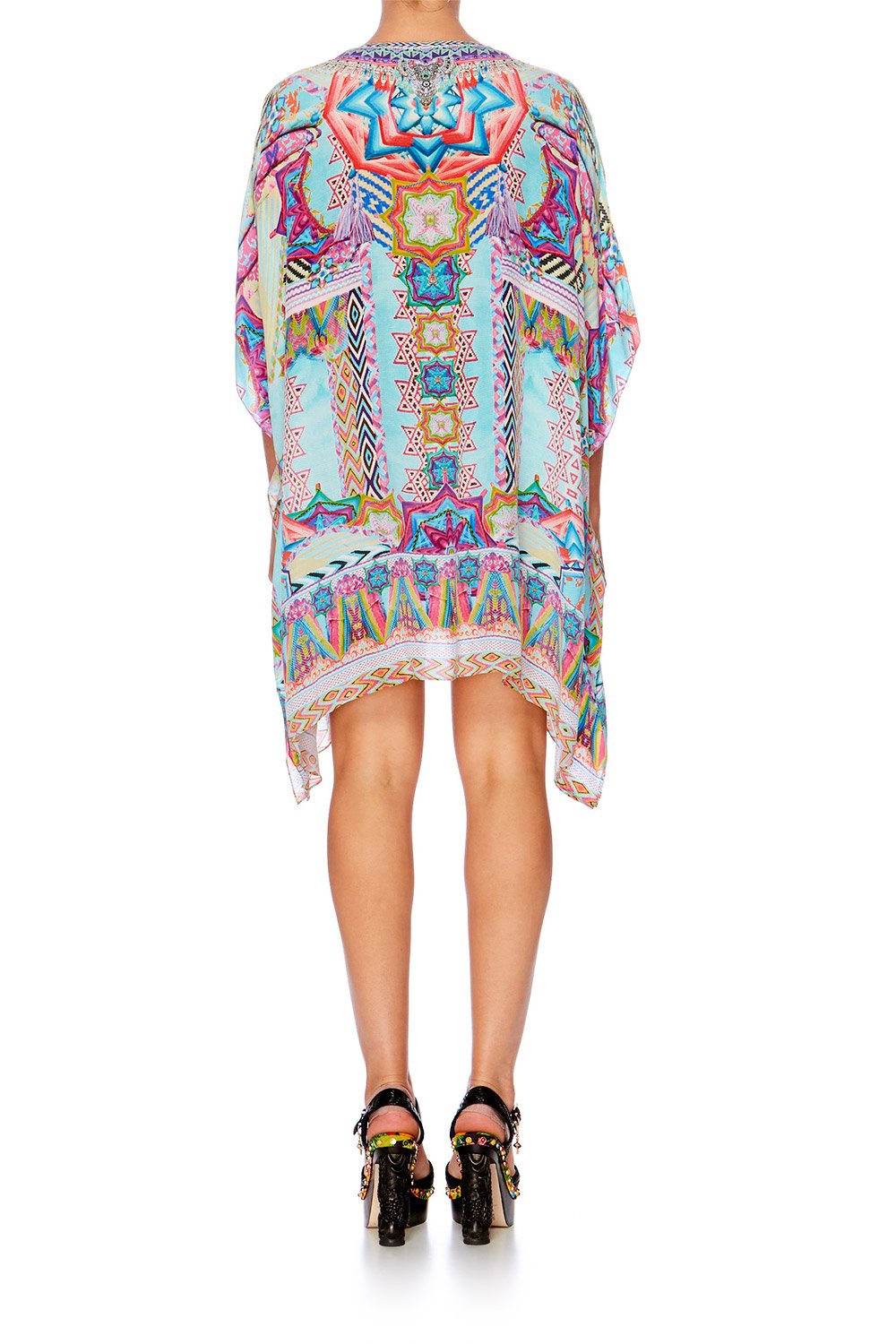 WANDERING EYE SHORT LACE UP KAFTAN