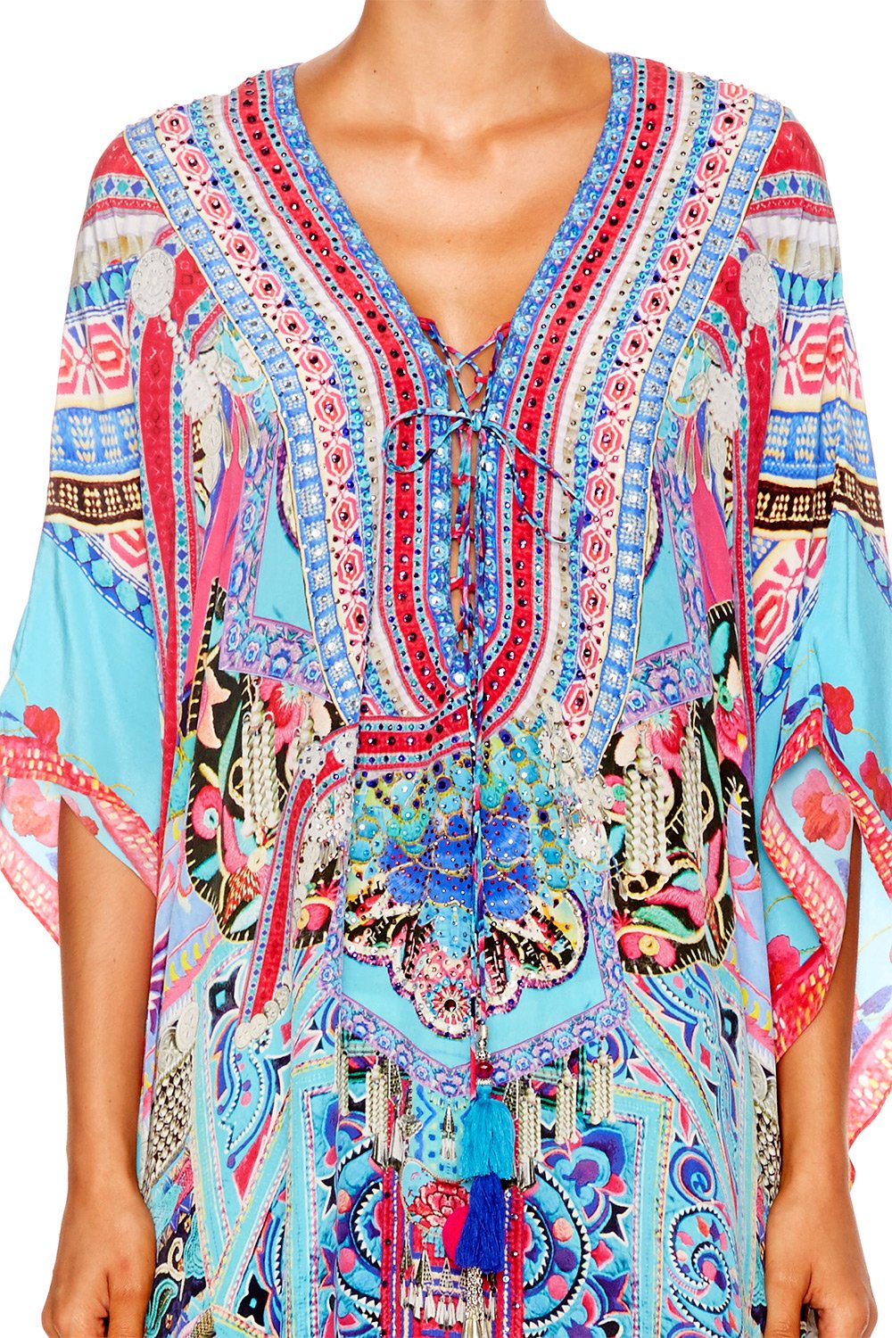 FESTIVAL FRIENDS LONG LACE UP KAFTAN