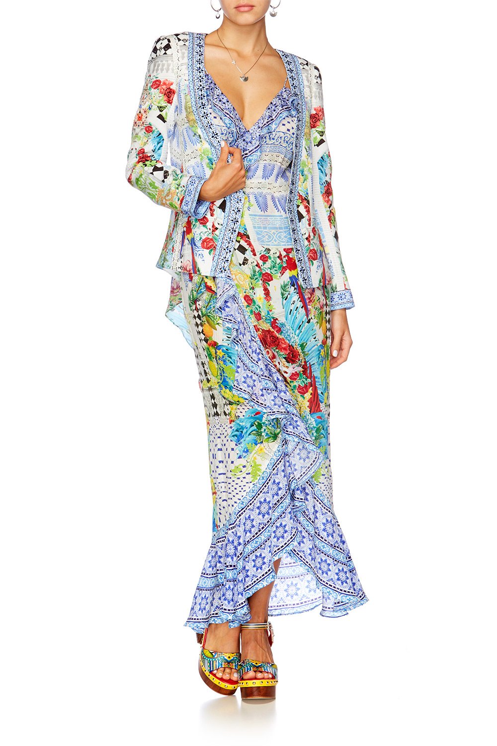 MASKING MADNESS FRILL DRESS WITH LONG BACK