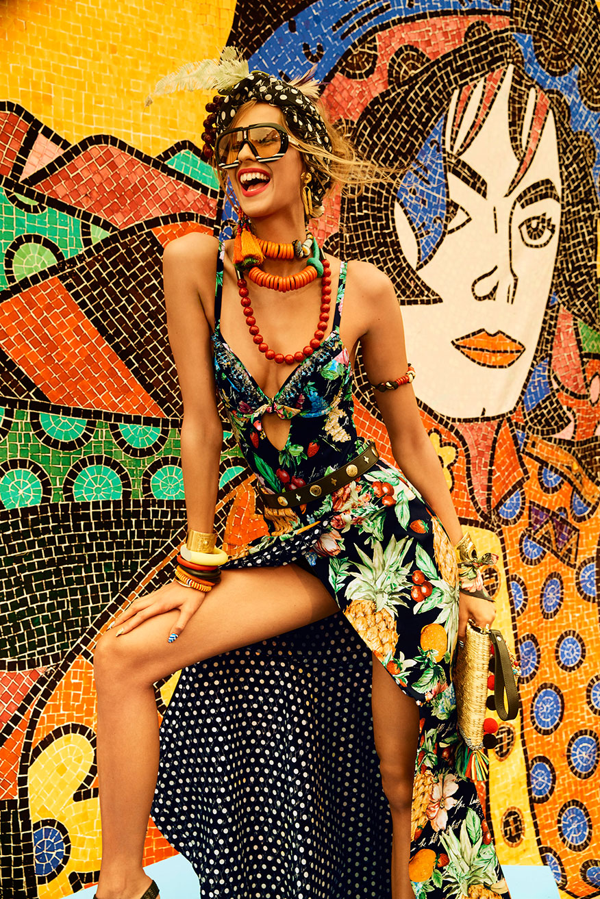 CALL ME CARMEN WRAP SKIRT W FRONT TUCKS