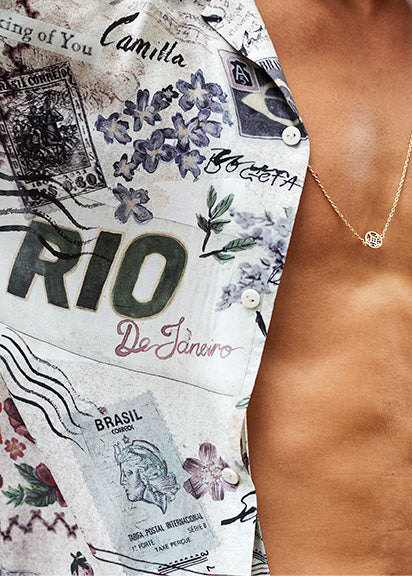 GOLD BRASSS CUT OUT PENDANT NECKLACE