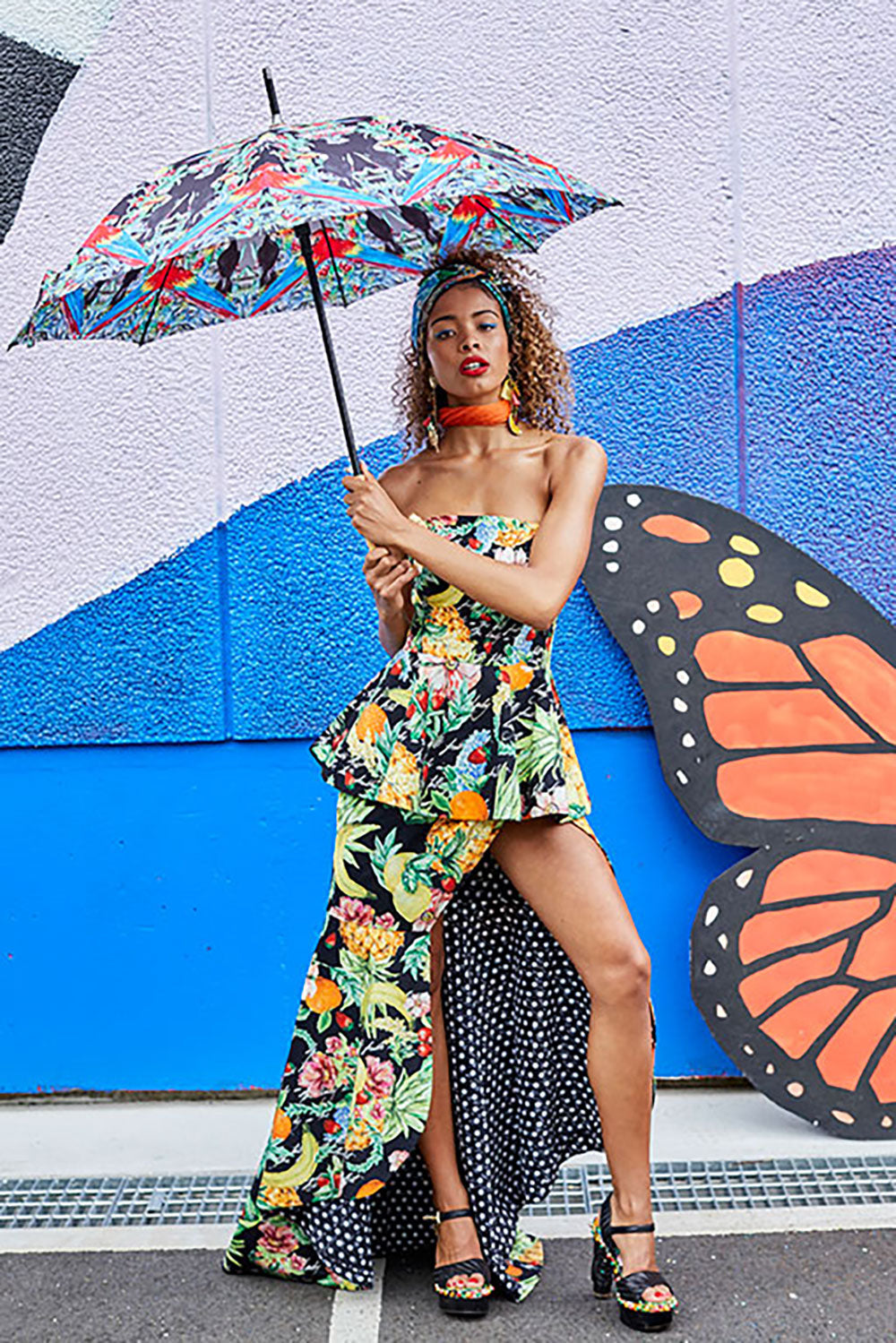 CALL ME CARMEN WRAP SKIRT W FRONT TUCKS