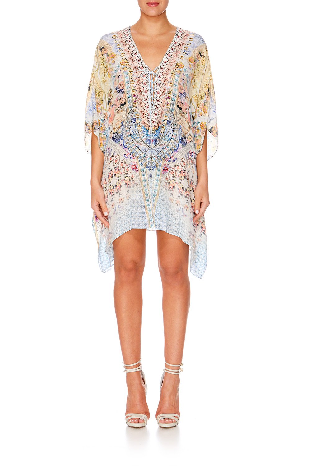 GIRL NEXT DOOR SHORT LACE UP KAFTAN