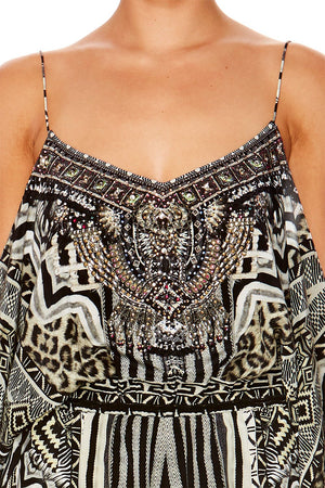 TRIBAL THEORY DROP SHOULDER PLAYSUIT