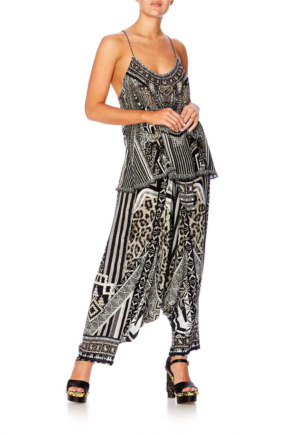 TRIBAL THEORY T BACK SHOESTRING TOP