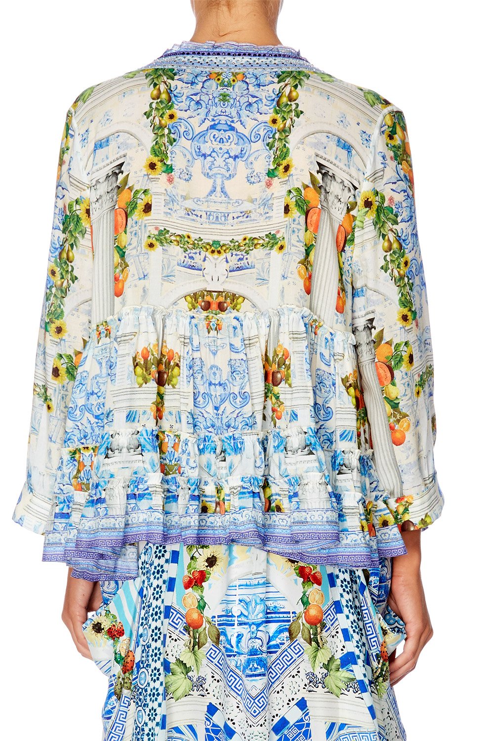 CAMILLA COME AS YOU ARE FRILL BLOUSE W 34 SLEEVE