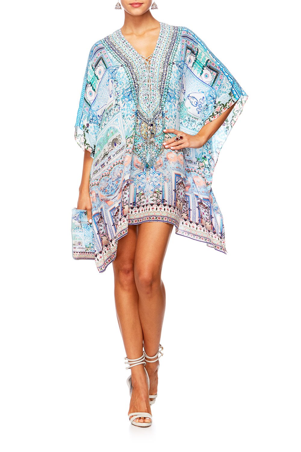 LOVERS RETREAT SHORT LACE UP KAFTAN