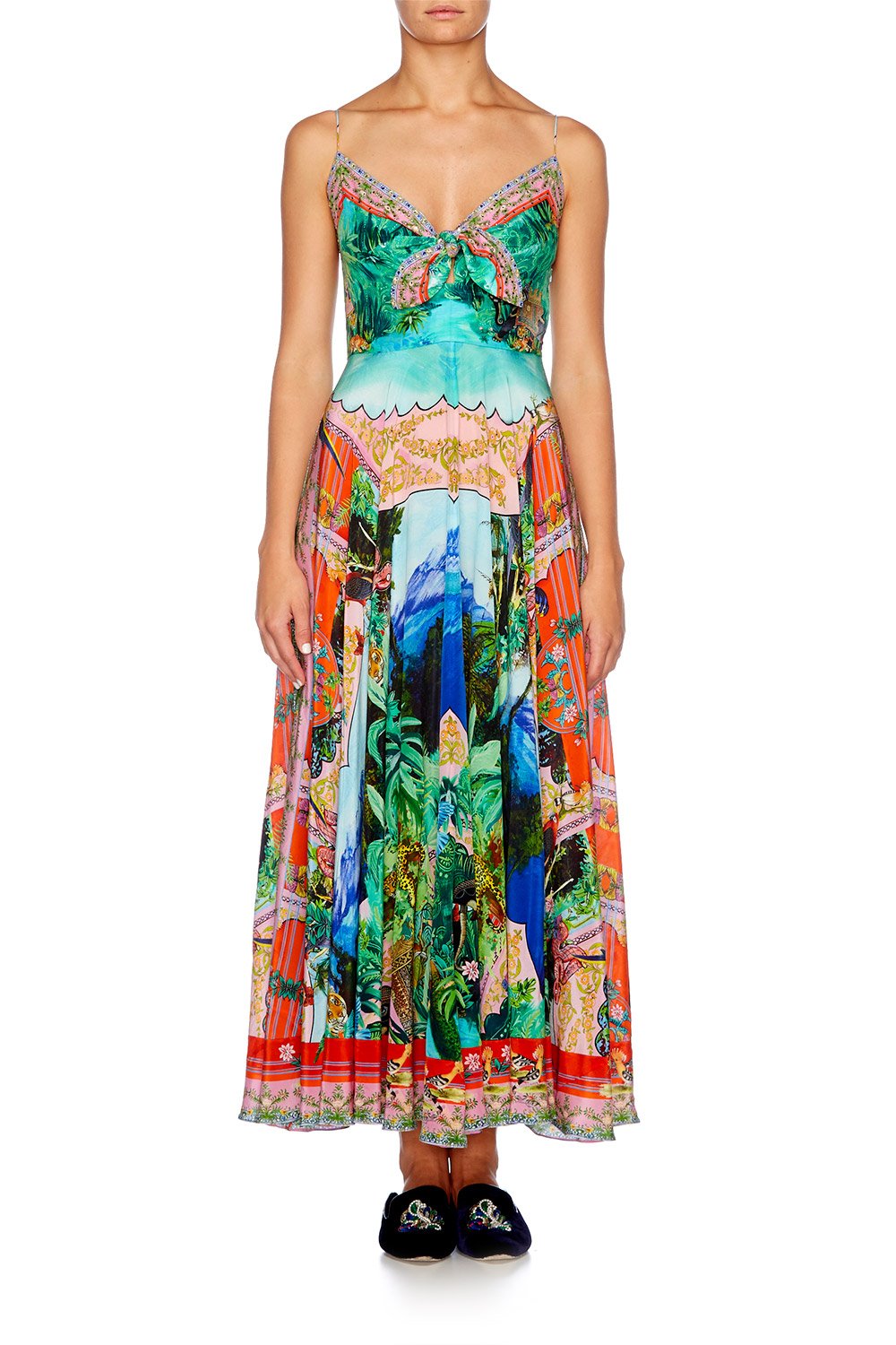 BENNYS BLESSING LONG DRESS W TIE FRONT