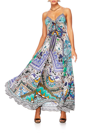 CAMILLA EVERLASTING UDAIPUR LONG DRESS W TIE FRONT