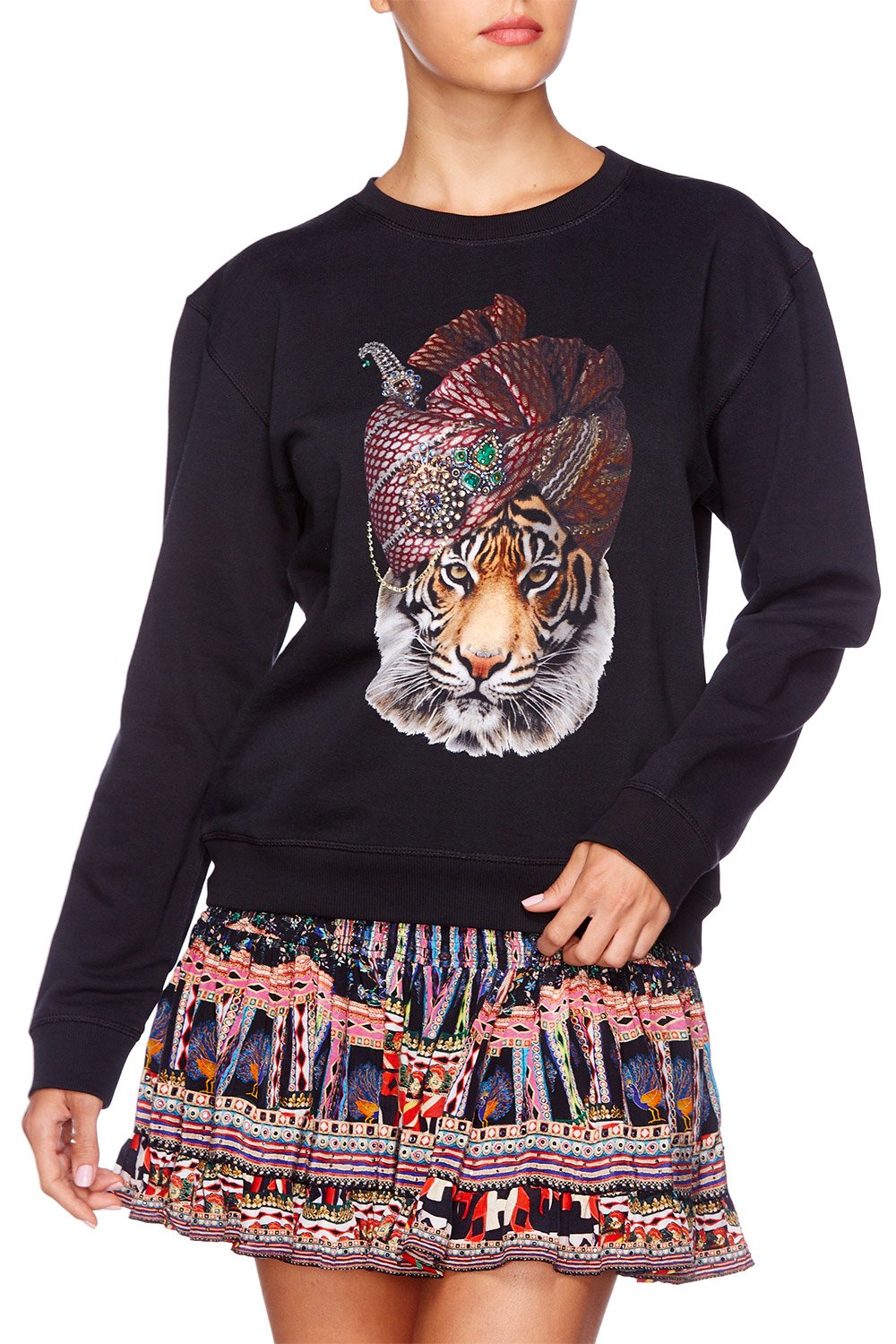 TURBAN TIGER ROUND NECK SWEATER