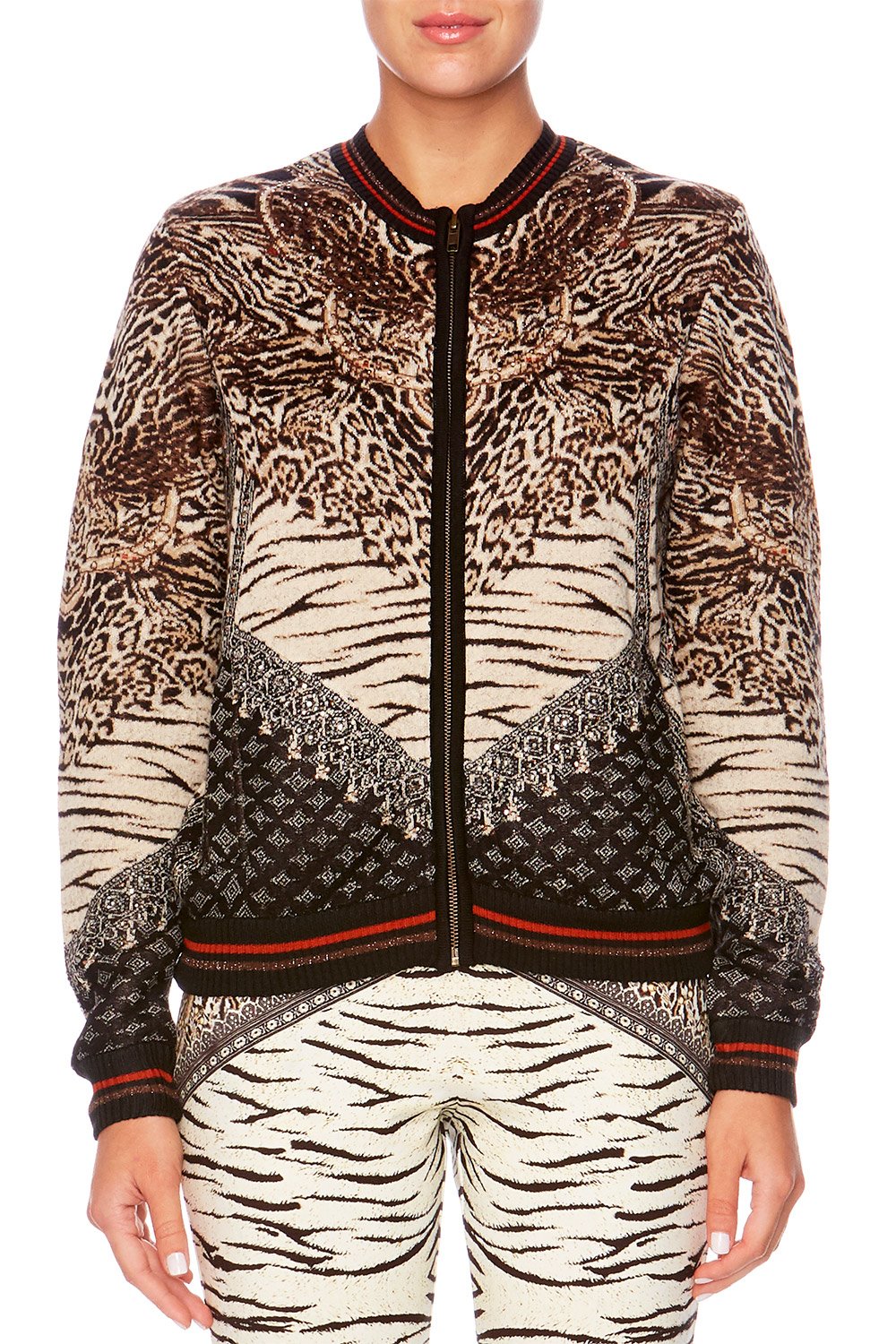 THE BODYGUARD KNIT JACQUARD BOMBER JACKET