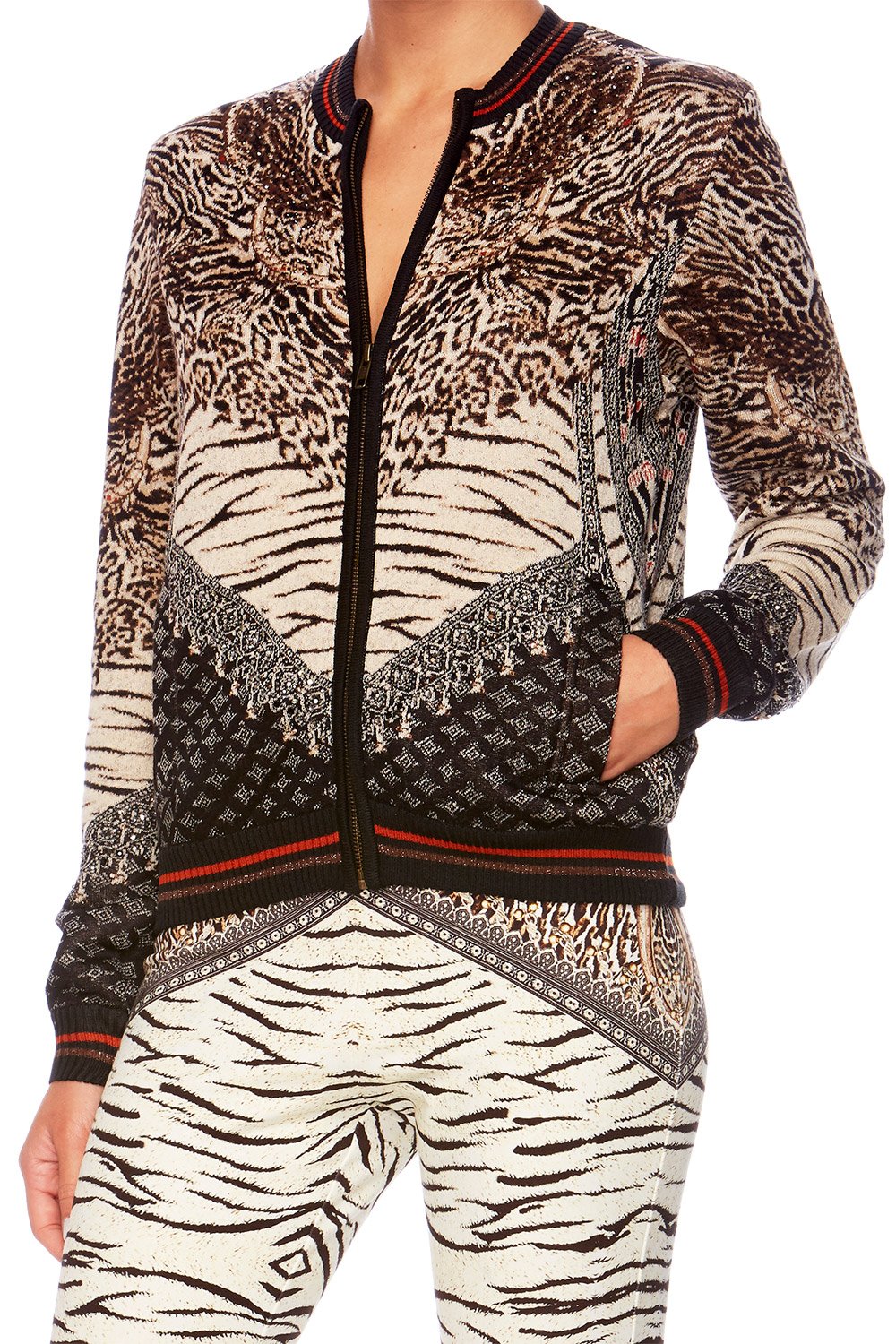 THE BODYGUARD KNIT JACQUARD BOMBER JACKET