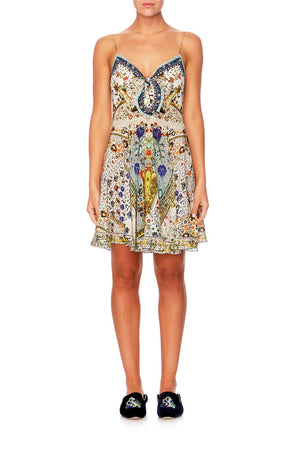 SHORT DRESS WITH TIE FRONT THE BUTTERFLY EFFECT – CAMILLA