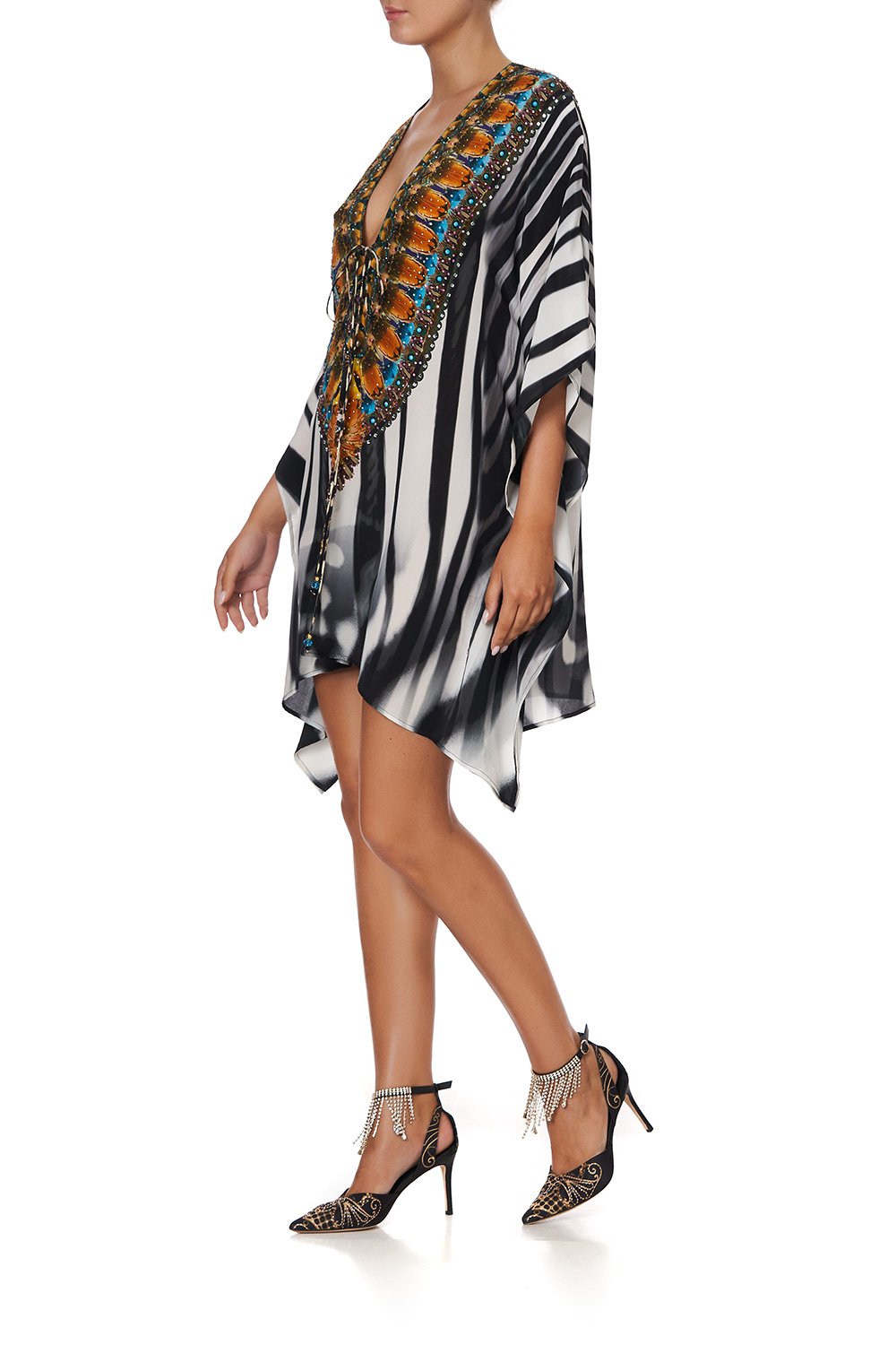 SHORT LACE UP KAFTAN ANIMALIA