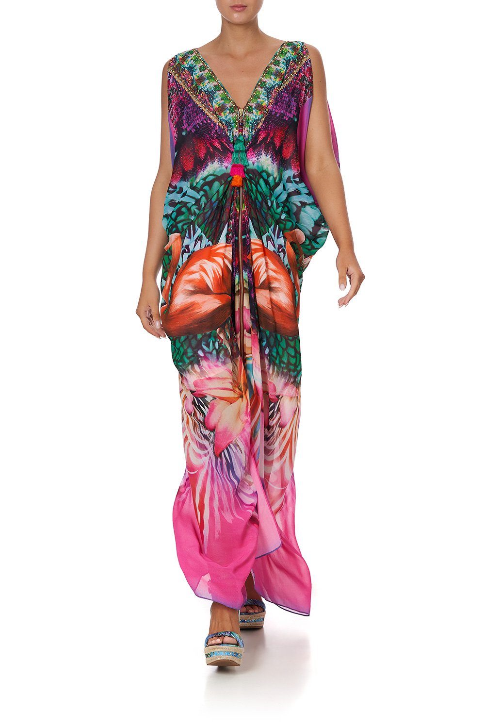 ZIP FRONT LONG DRESS AWAKENED UPTOPIA