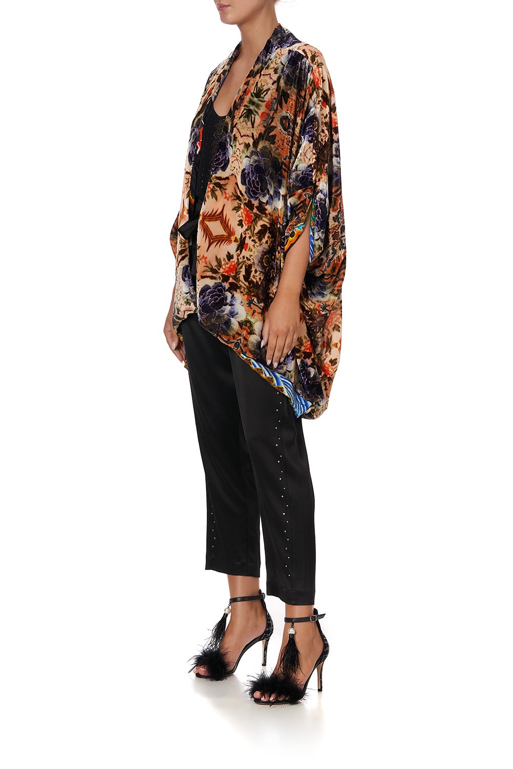 REVERSIBLE VELVET CAPE SAMSARA