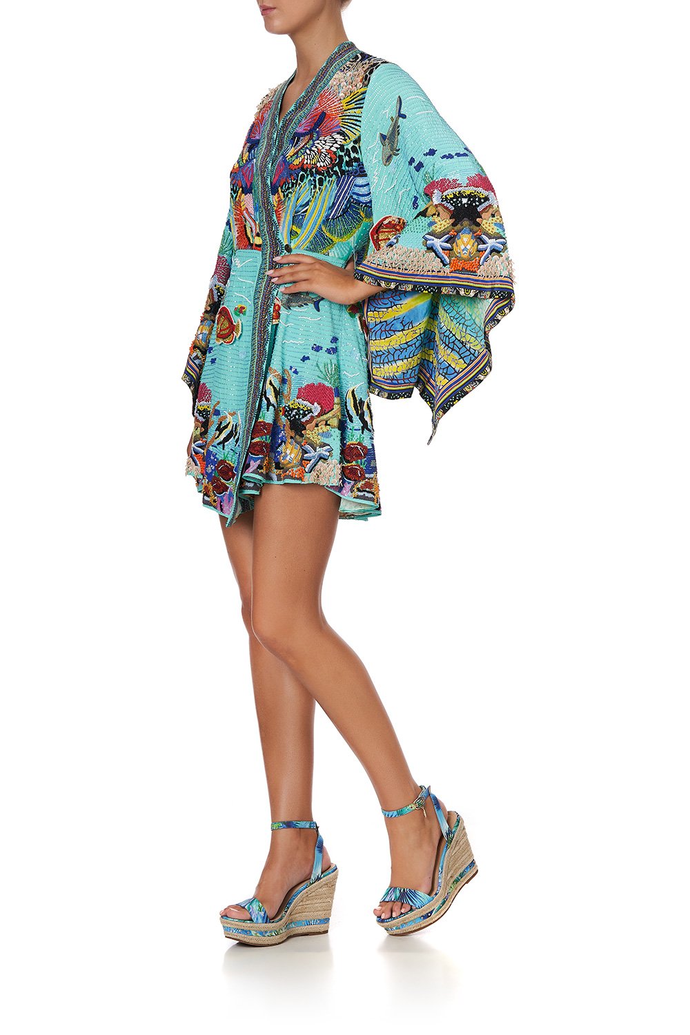WRAP MINI DRESS REEF WARRIOR
