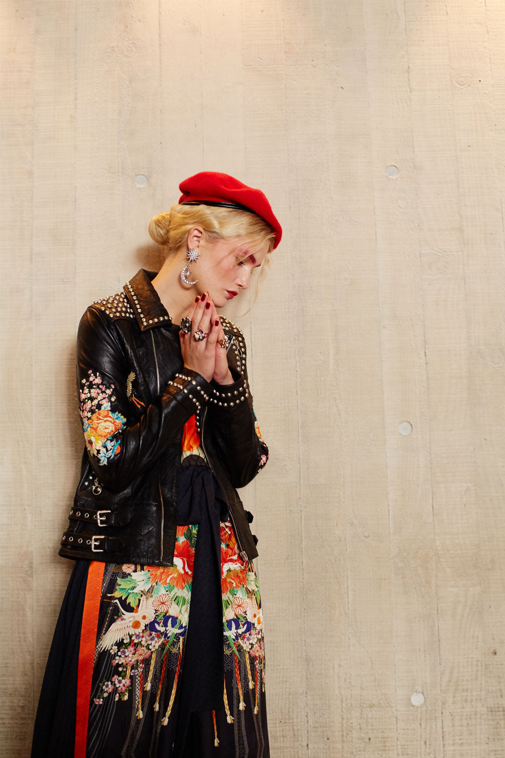 CAMILLA MIDNIGHT MOONCHILD STUDDED BIKER JACKET