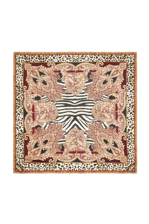 LARGE SQUARE SCARF WILD FIRE