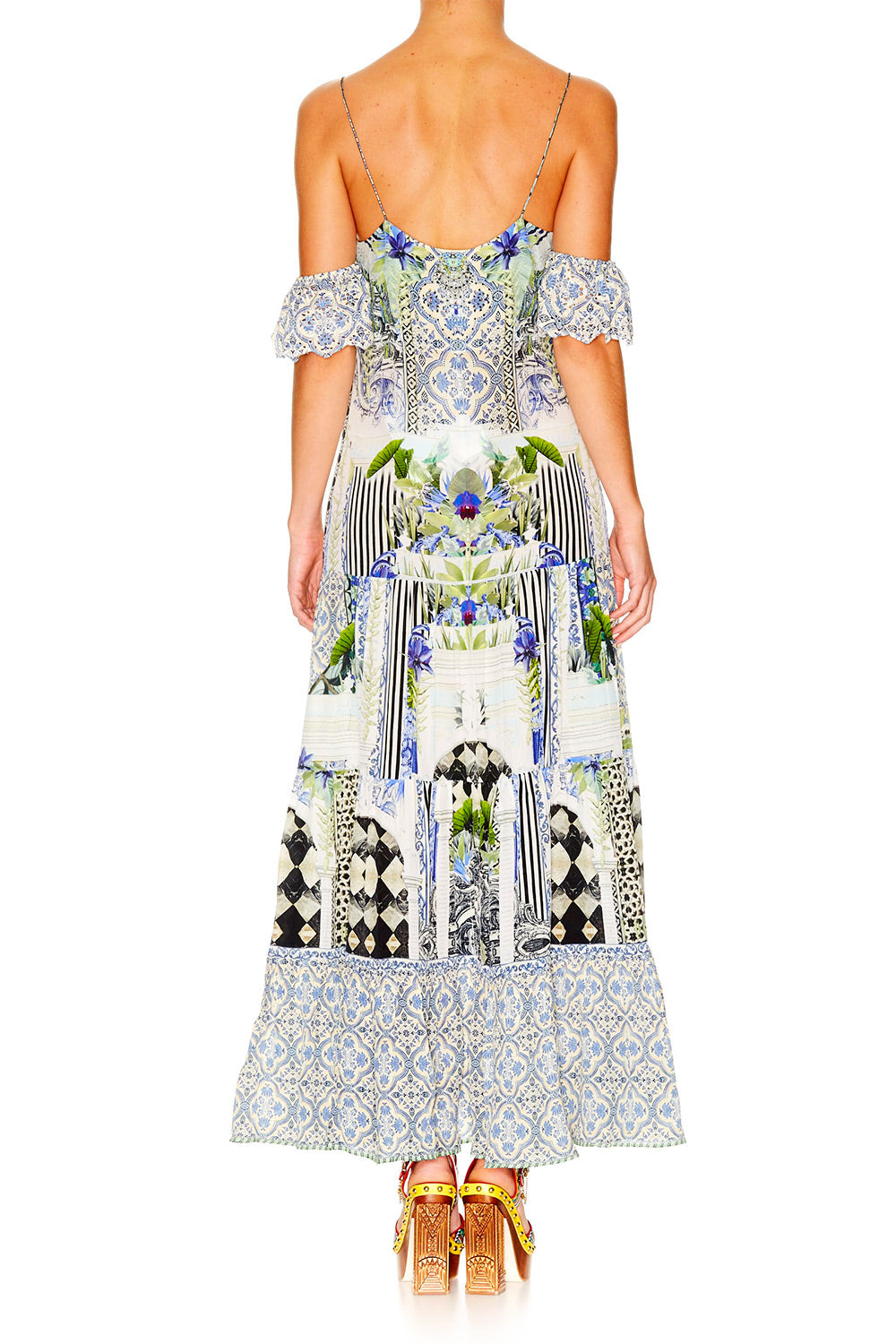 THE SWEET ESCAPE LONG BUTTON DOWN TIERED DRESS