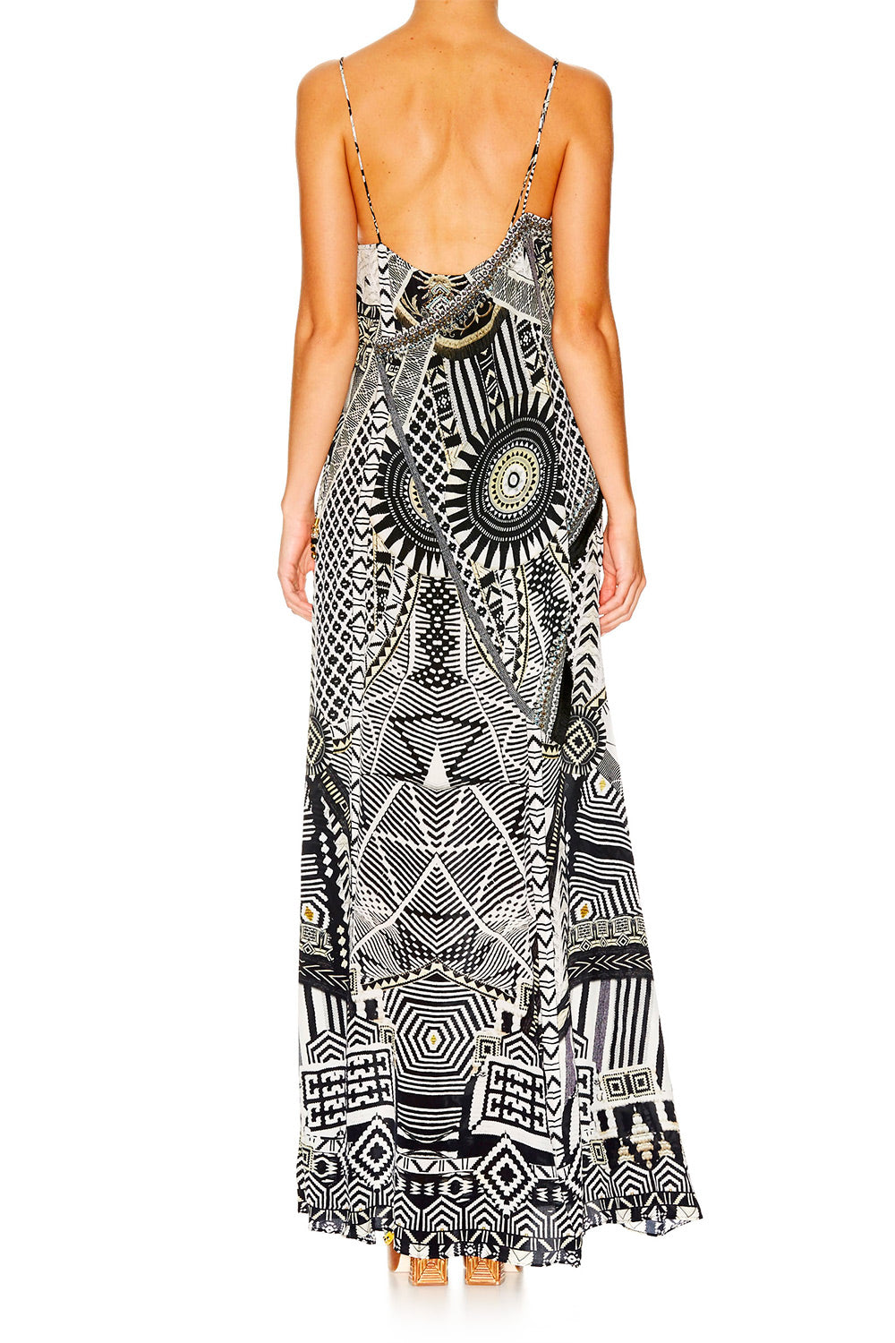 HANGING AROUND ASYMMETRICAL HALTER DRESS
