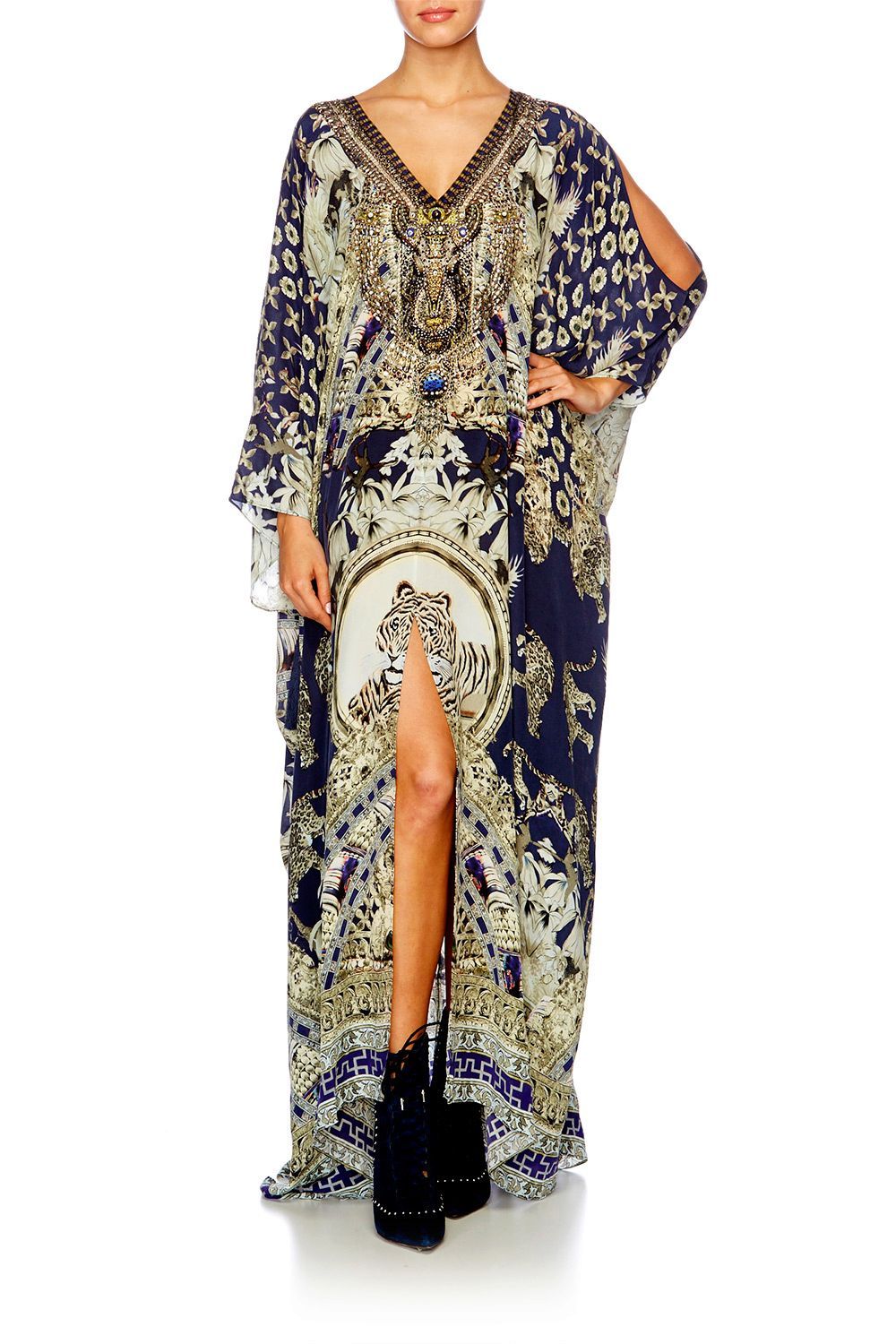 SPLIT FRONT & SLEEVE KAFTAN IN THE CONSTELLATIONS
