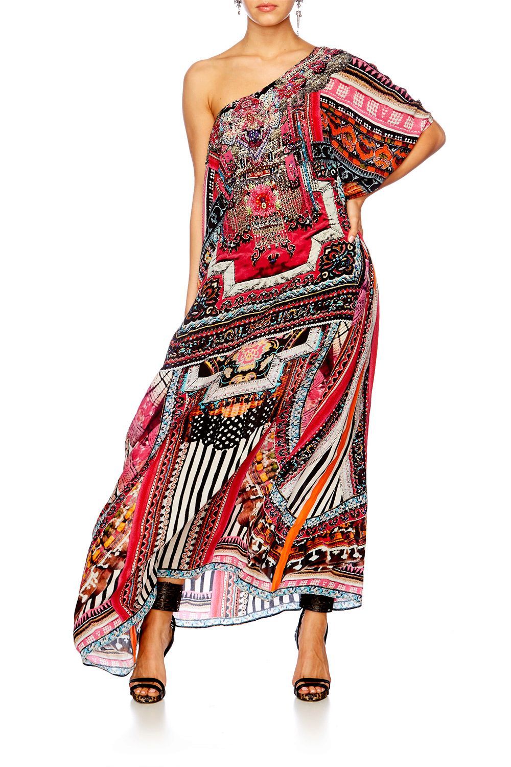 STRAIGHT AND NARROW ROUND NECK KAFTAN