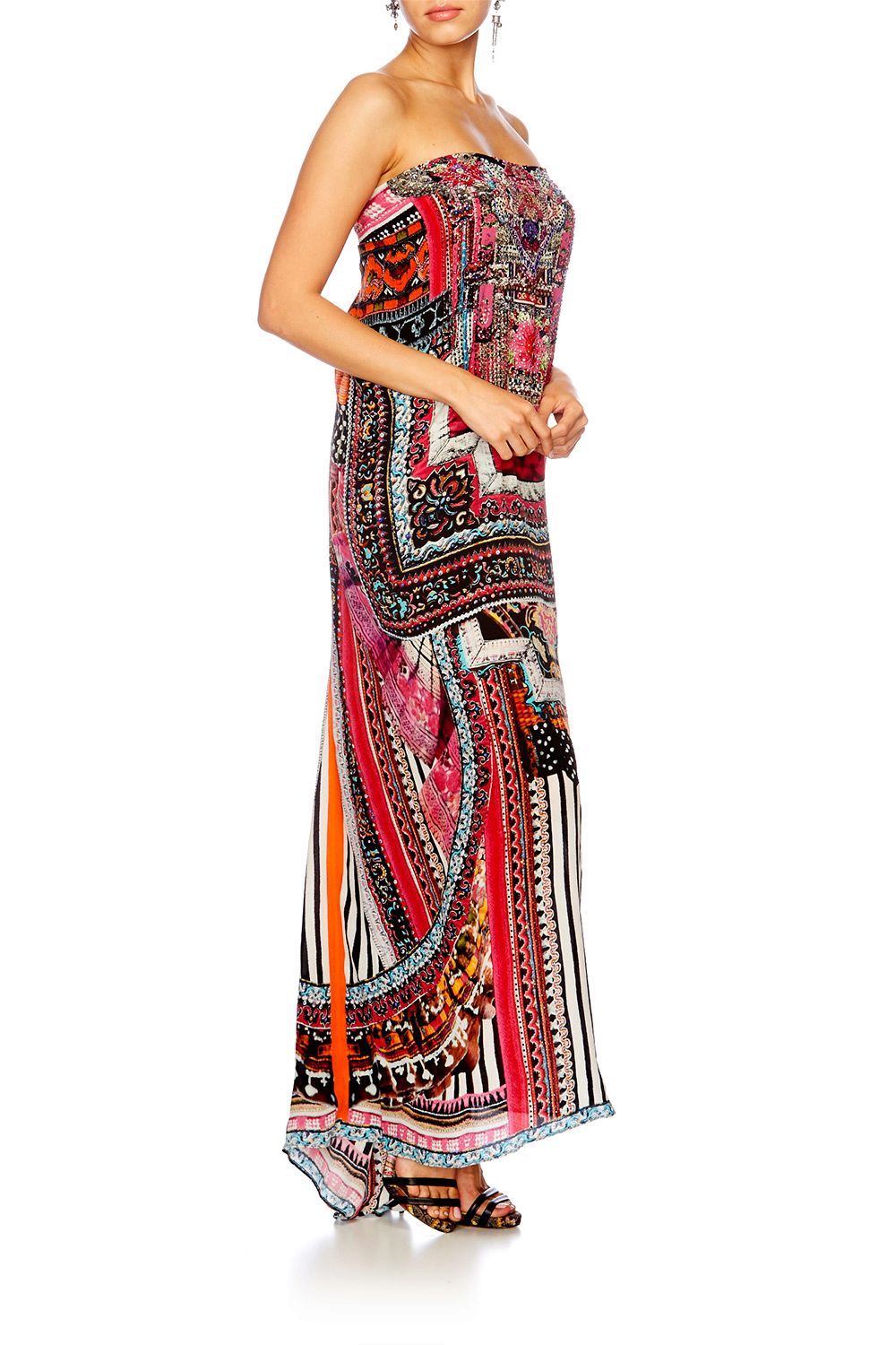 STRAIGHT AND NARROW ROUND NECK KAFTAN