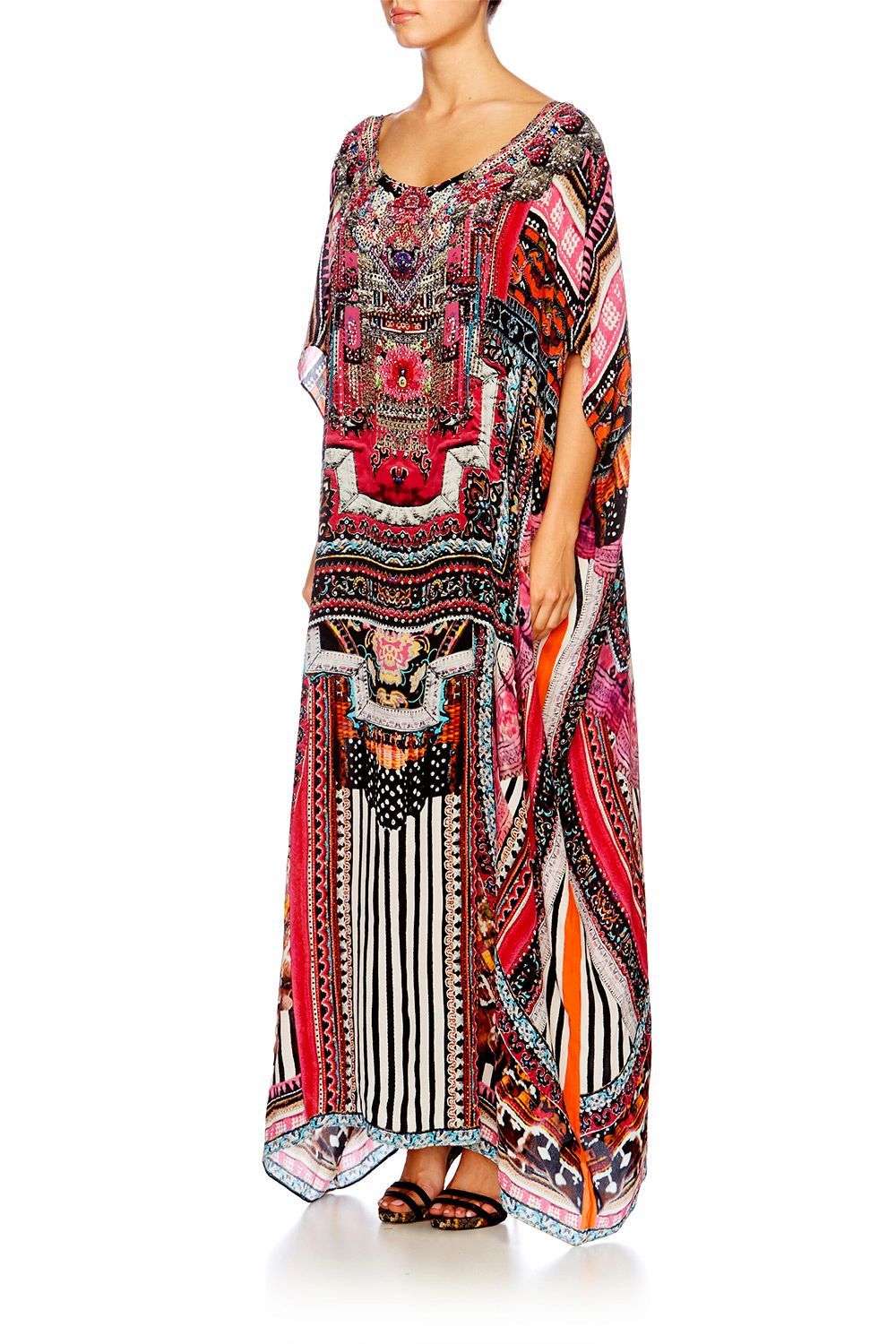 STRAIGHT AND NARROW ROUND NECK KAFTAN